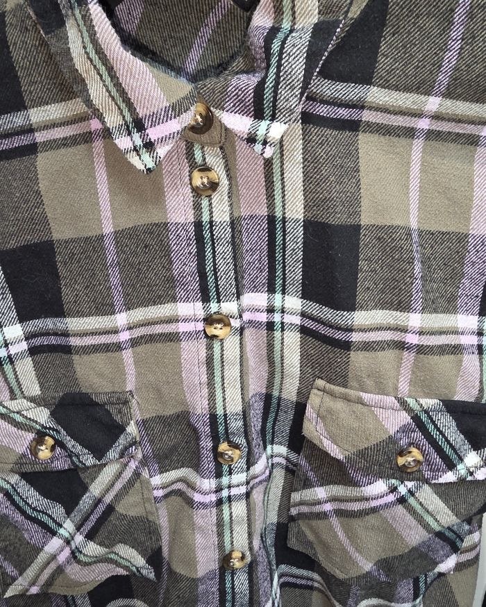 Chemise ML kaki rose M - photo numéro 4