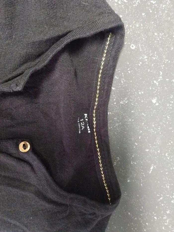 Gilet noir 12 ans kiabi - photo numéro 2