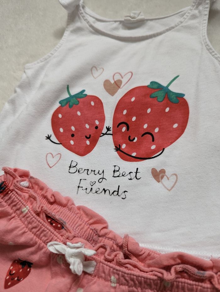 Ensemble short débardeur fraise - photo numéro 3