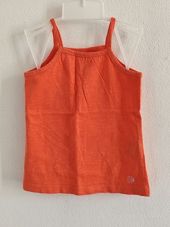 Débardeur Orchestra fille 18 mois 100 % coton couleur corail très bon état