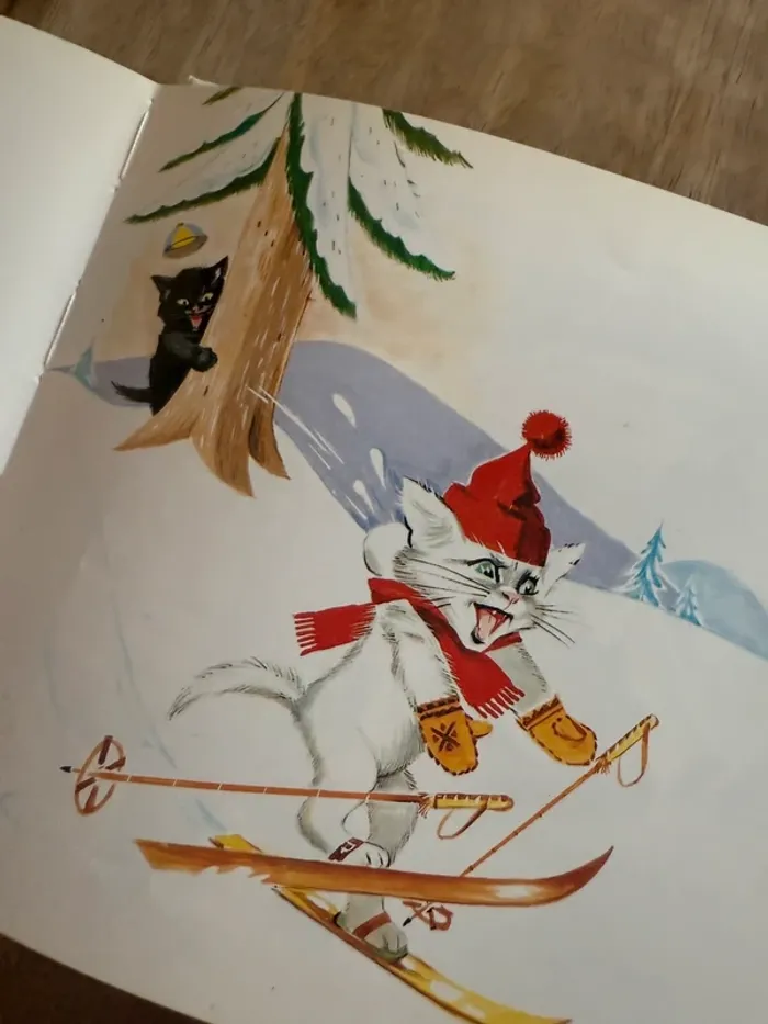 Livre ancien vintage recueil album Caroline Pierre Probst blanc les 7 câlins de la semaine - photo numéro 8