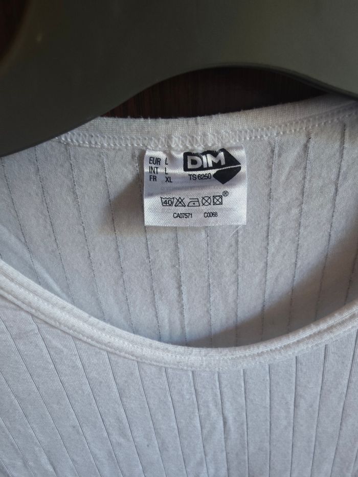 T-shirt blanc manche courte taille fr XL (eur L) - photo numéro 2