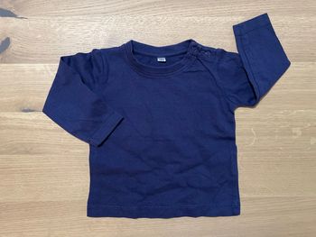T-shirt manches longues bleu marine 6 mois