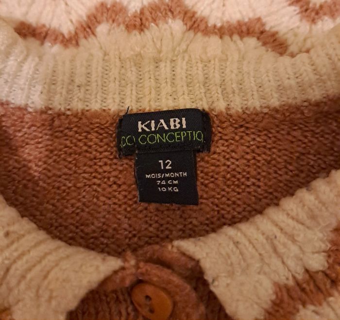 Ensemble chaud pull/pantalon marron beige, kiabi, taille 12 mois (74 cm) - photo numéro 4