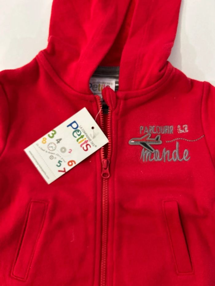 Gilet sweat capuche La compagnie des petits 12 mois - photo numéro 3