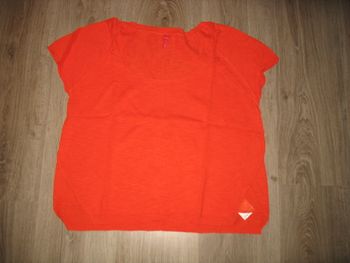 PULL COURT FIN MC ORANGE "MISS CAPTAIN" - TAILLE 2 - n°05