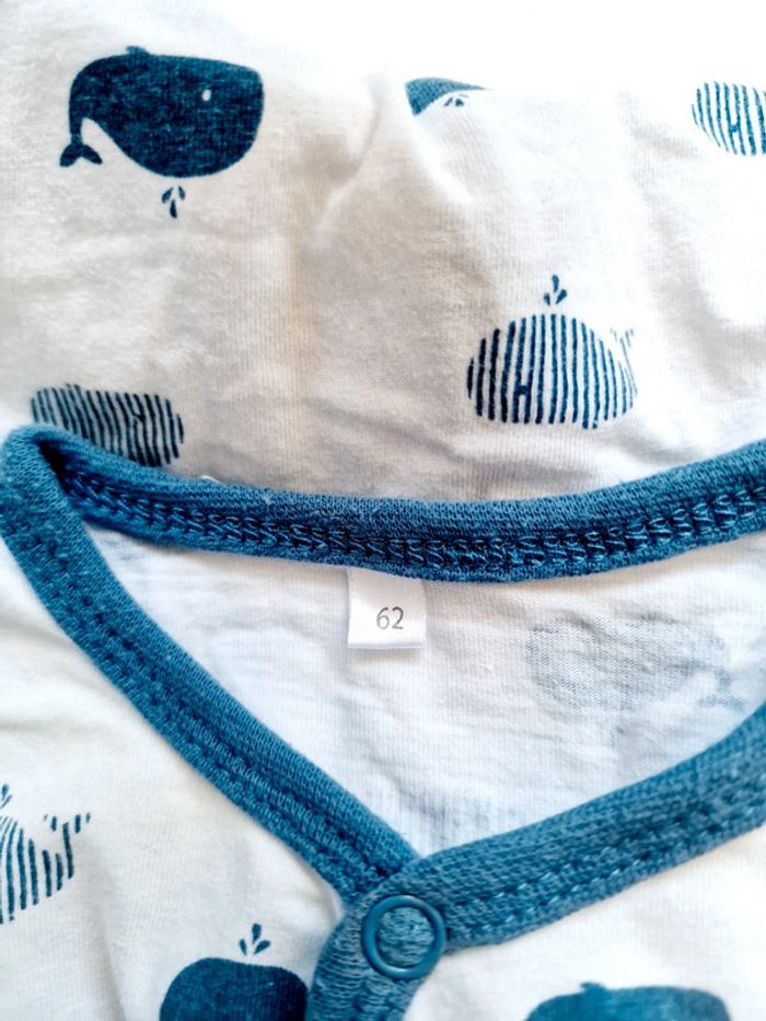 Zeeman - Grenouillère / pyjama une pièce / dors bien sans pieds - Baleines (3 mois) - photo numéro 4