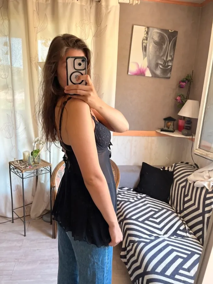 Top dos nu corset bohème champêtre y2k 2000yer gothic country - photo numéro 3