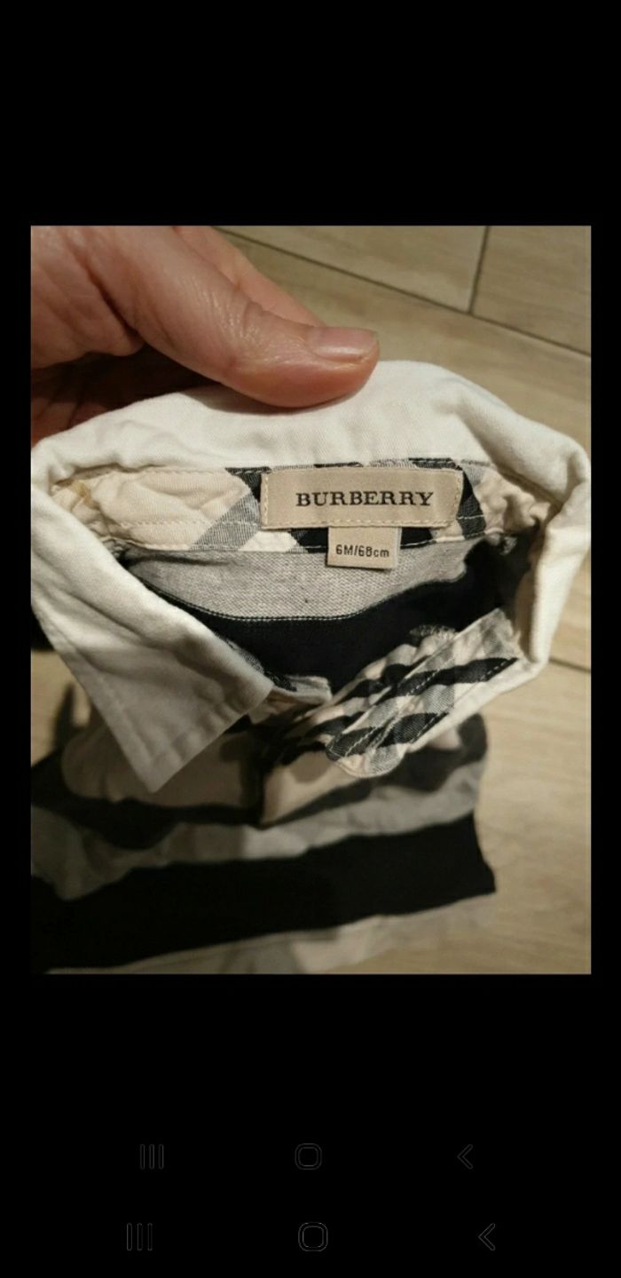Polo bébé Burberry 6 mois - photo numéro 3