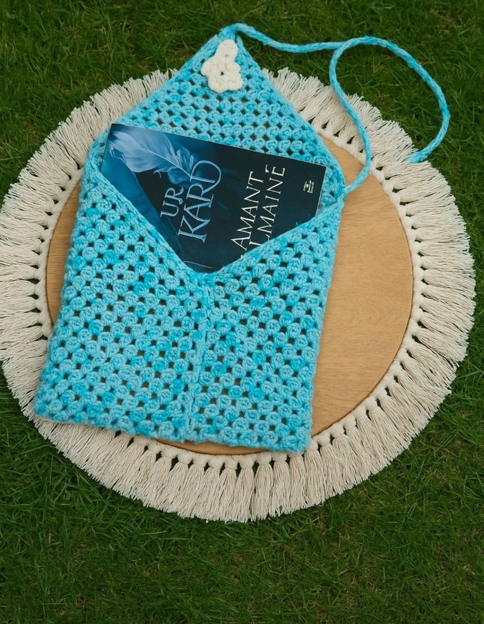 🎀 Magnifique pochette pour livre broché faite main 🎀 - photo numéro 2