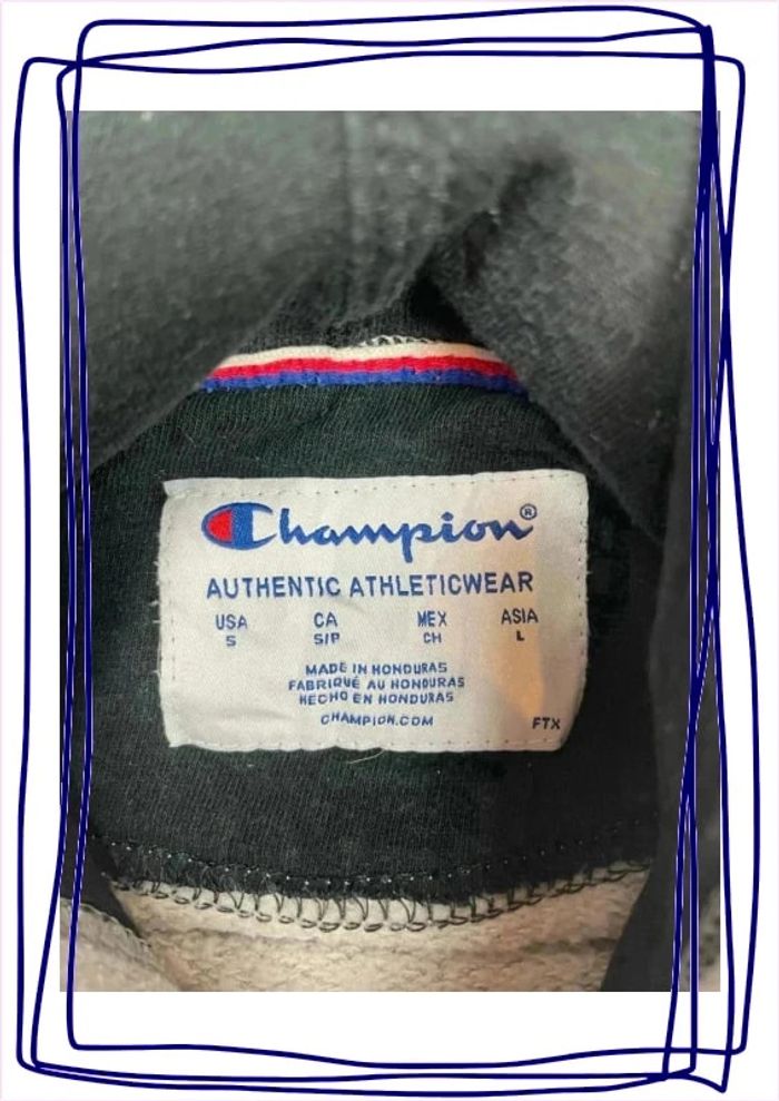 Pull / sweat à capuche Champion gris - photo numéro 2