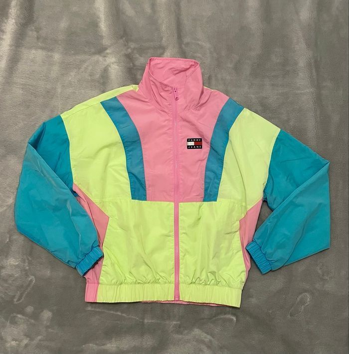Coupe-vent Tommy Jeans vintage 90's pastel - Cropped - XS - photo numéro 2
