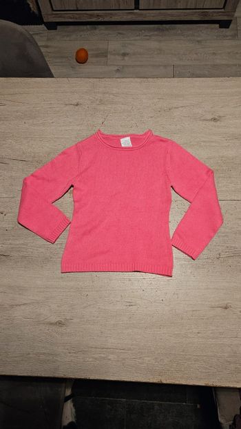 Pull fille rose à manches longues, Kiabi, 8 ans, nickel