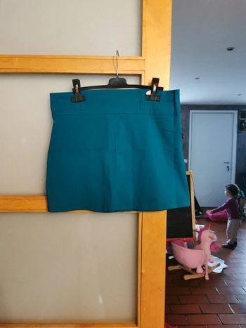 Jupe courte turquoise
