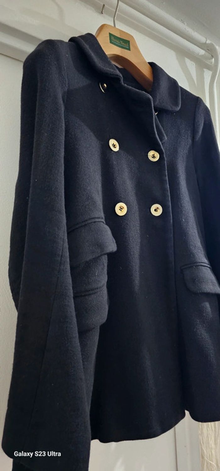 Manteau Caban laine coton Maje Taille 38 - photo numéro 5