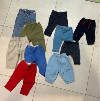 Lot de 10 pantalons/jeans/jogging, taille 6 mois