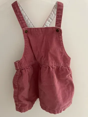 Robe salopette velours vertbaudet