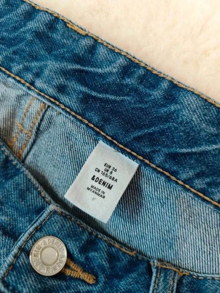 Jupe en jean H&M taille 36 – style vintage brut - photo numéro 2