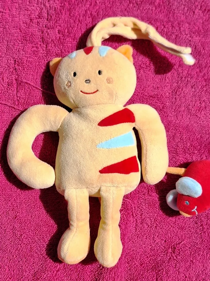 Peluche Chat avec Souris - Sucre d'Orge