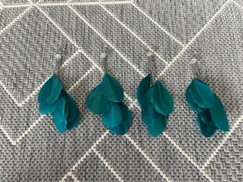 Lots boucles oreilles plumes