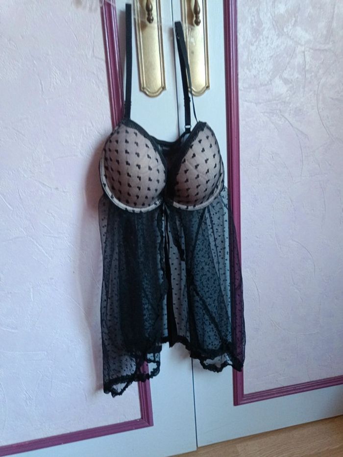 Nuisette noire dentelle 95C (95 C) - photo numéro 2