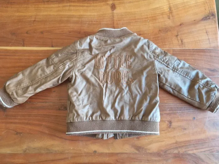 Veste similicuir marron 12-18mois - photo numéro 3