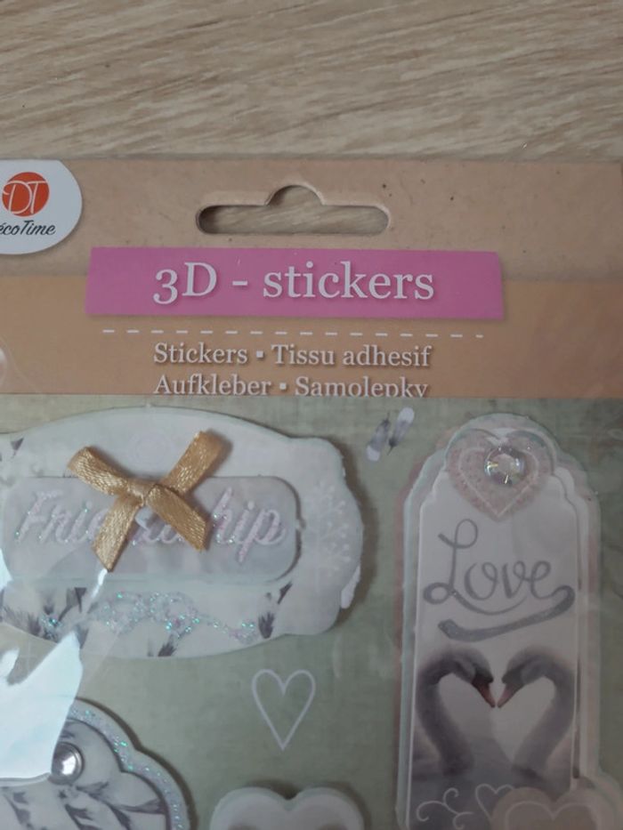 3 planches de stickers 3 D neuves tissu - photo numéro 6