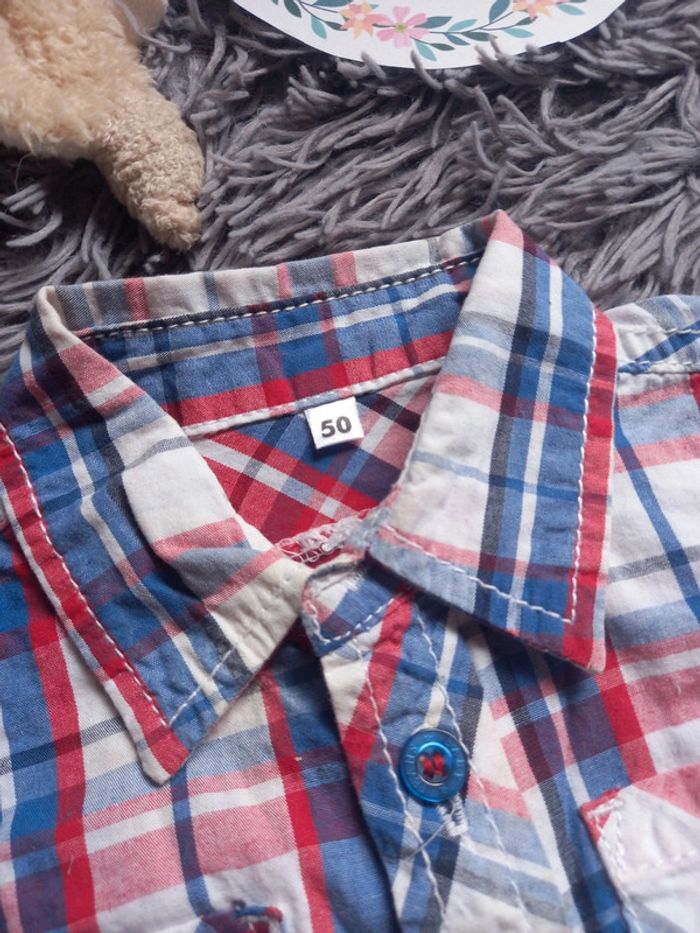 Chemise à carreaux manches courtes - photo numéro 3