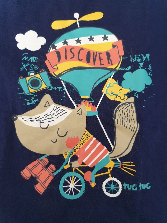 Tshirt tuc tuc montgolfière bleu 4 ans - photo numéro 3