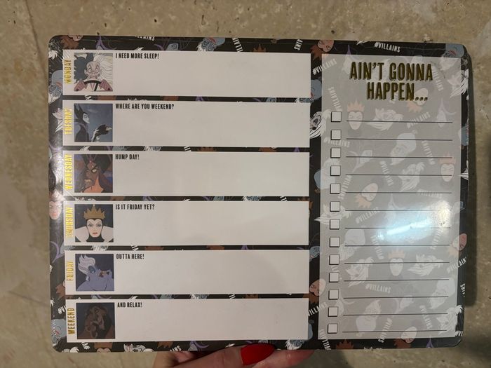 Planning semaine aimanté Disney vilains