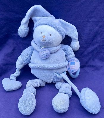 Doudou et compagnie peluche d'activités ours douceur macaron mauve lavande