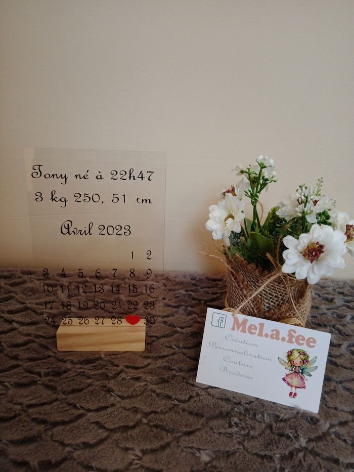 Plaque naissance personnalisée