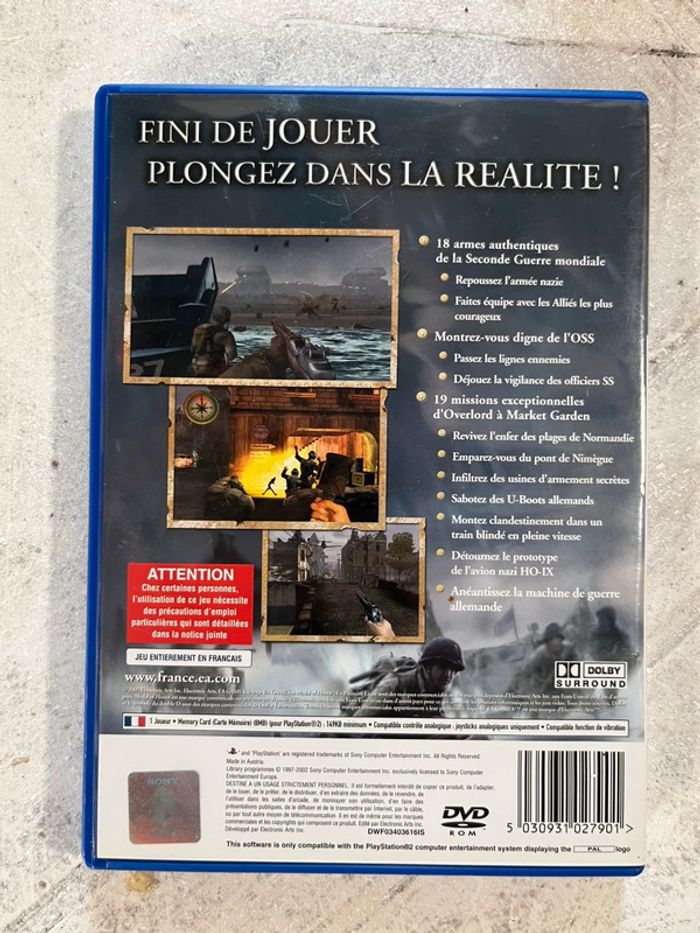 Jeu PS2 Medal of honor - photo numéro 3