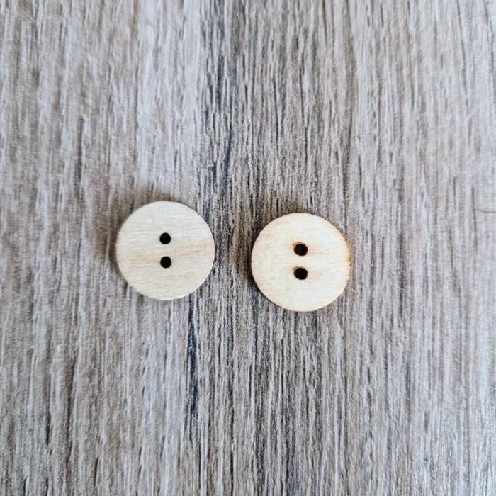 Lot de 2 boutons en bois vintage - photo numéro 2