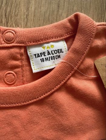 2 tee shirt - 18 mois tape à l’œil et kiabi