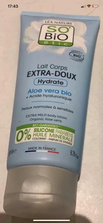 Lait corps so’bio etic