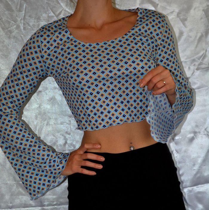 top court manches longues vintage taille 34/36 - photo numéro 2