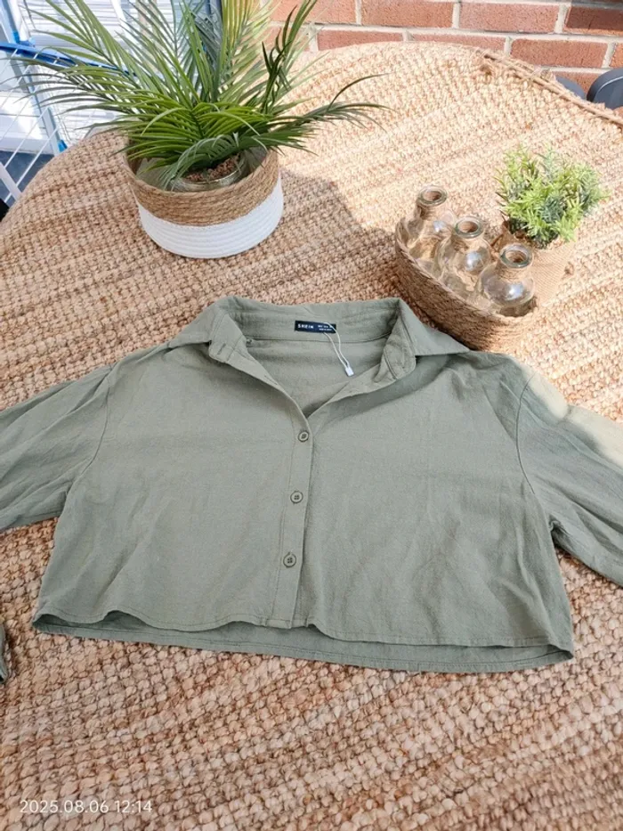 Chemise neuve effet court et longue manche t36 - photo numéro 3
