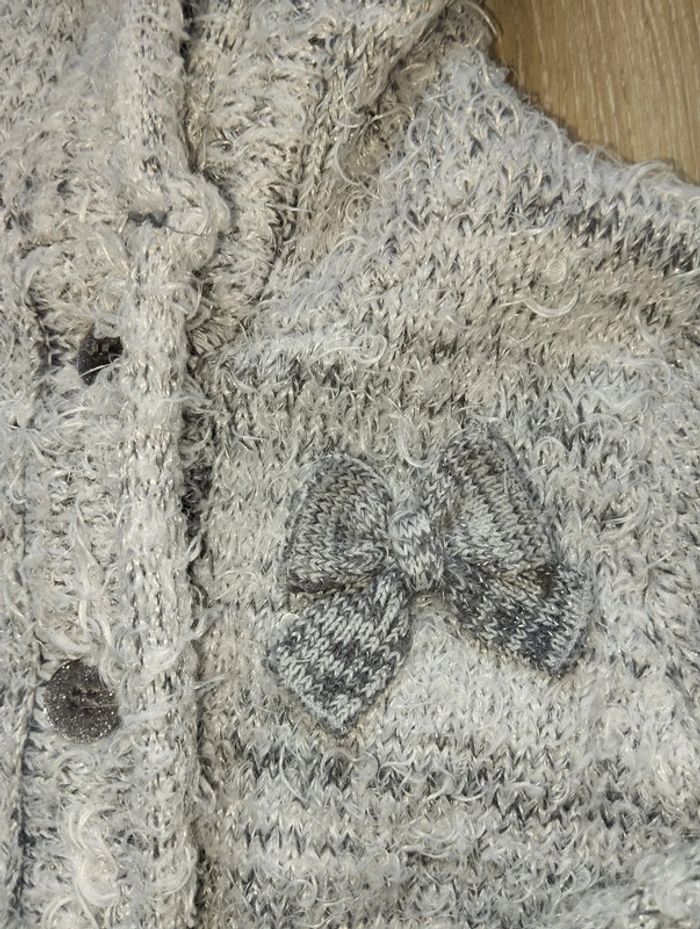 Gilet chaud capuche gris argenté fille 24 mois Gémo - photo numéro 3