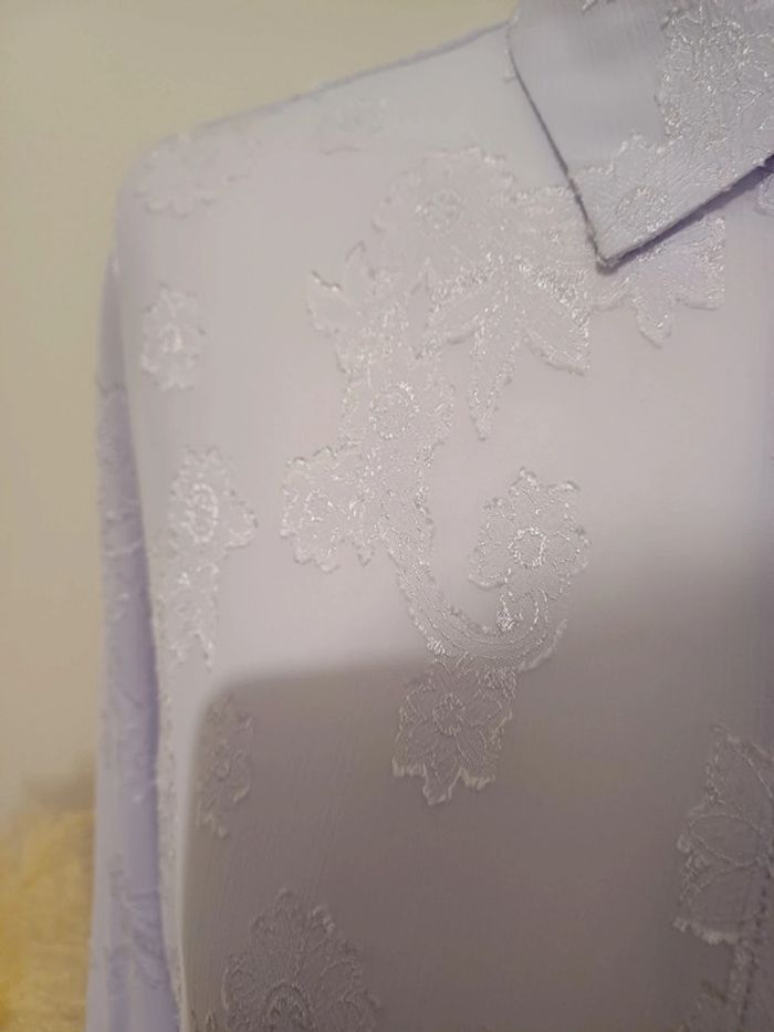 Chemise transparente couleur Lilas neuve Kilky taille S 36 - photo numéro 4