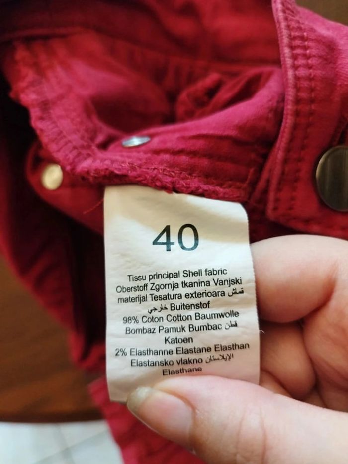 Jeans bordeaux droit Grain De Malice L/40 - photo numéro 12