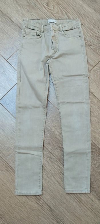 Jeans beige stretch Zara - 11-12 ans