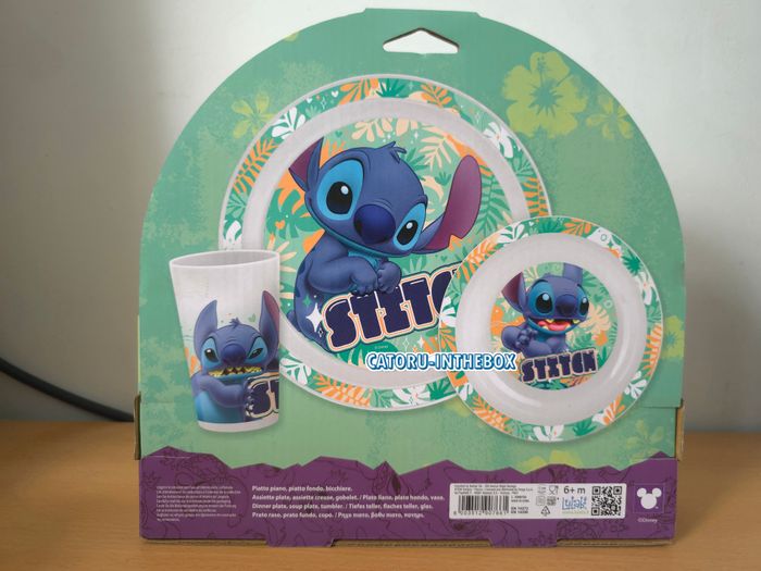 Lot Assiette / Plate + Bol / Bowl + Gobelet / Cup Disney Stitch BPA FREE