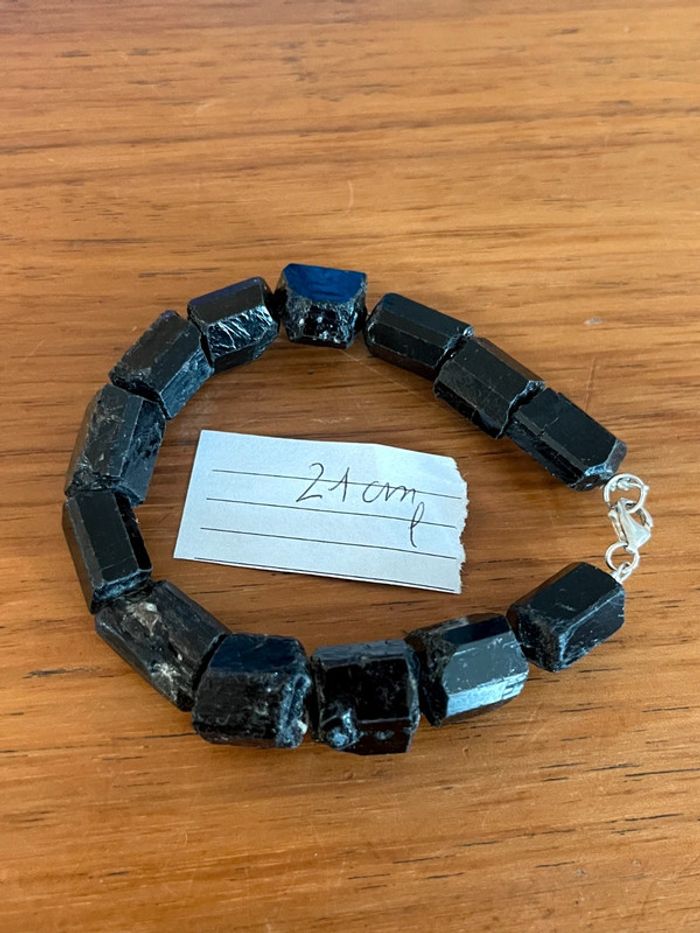 Bracelet en tourmaline noire vintage