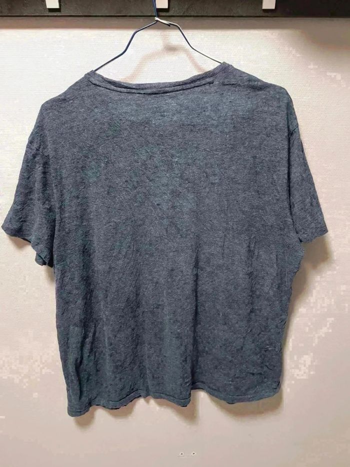 T-shirt Ralph Lauren bleu chiné – Très bon état vintage (taille M) - photo numéro 7
