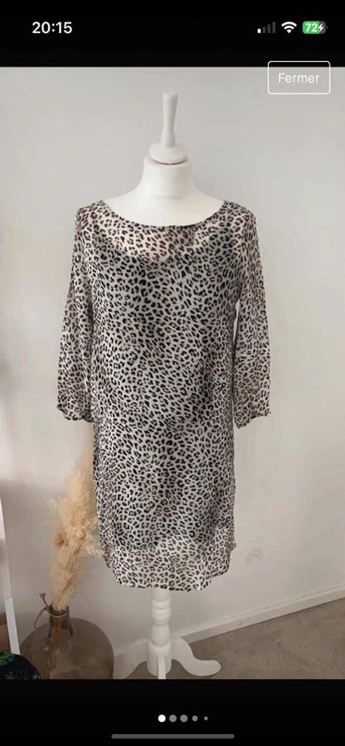 Robe motif léopard bash XS comme neuve