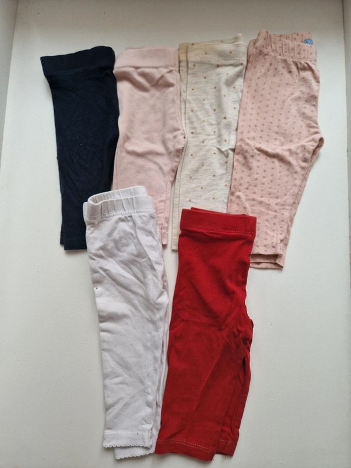Lot 6 leggings 3 mois