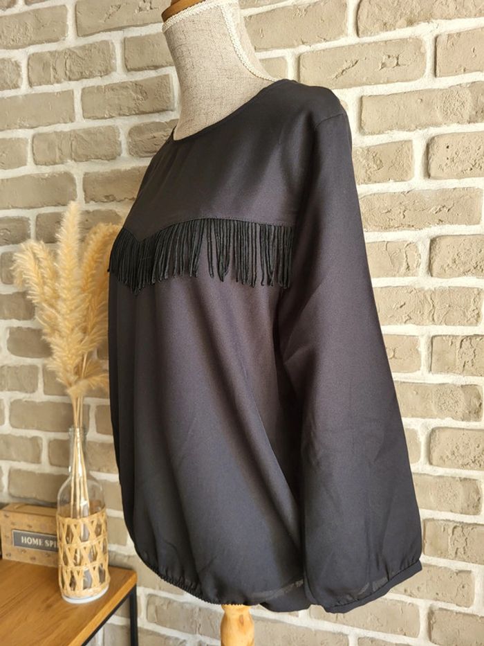 Blouse fluide noire à franges Arkitect - Neuve - photo numéro 9