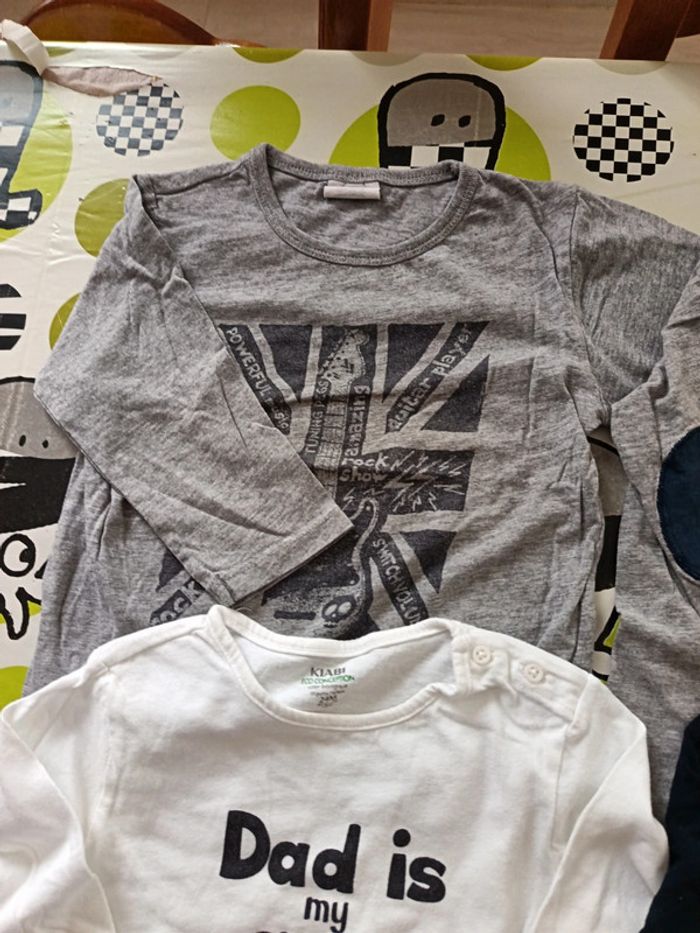 Lot 4 tee-shirt ML 24 mois Kiabi - photo numéro 5
