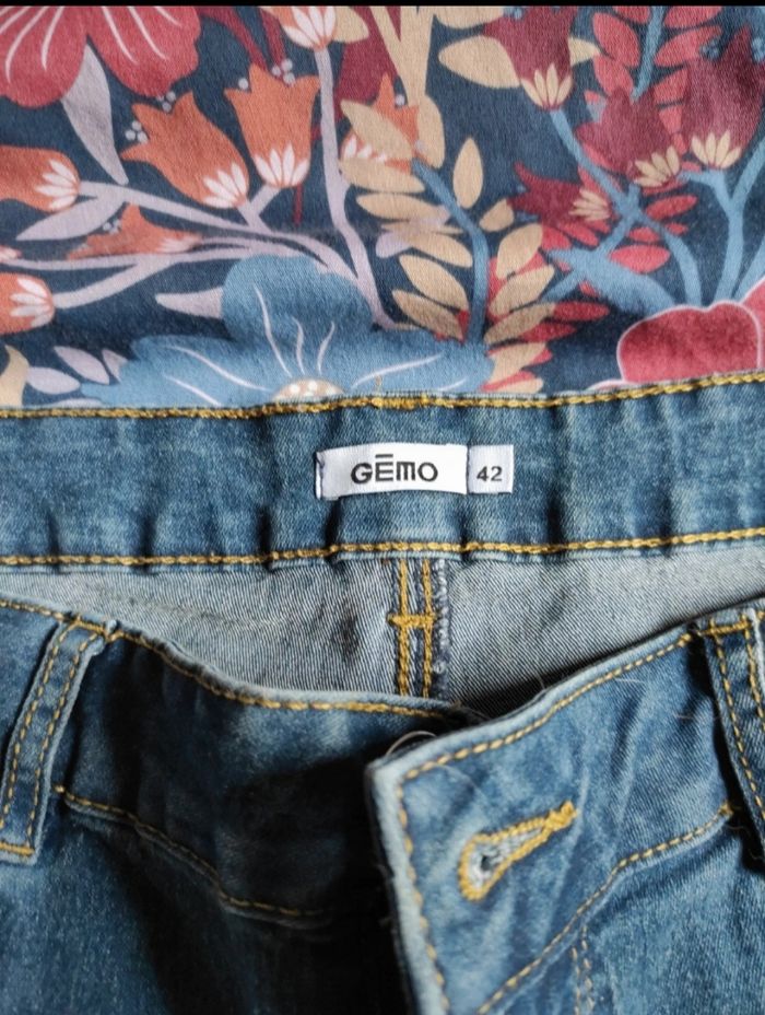 Jean bleu taille moyenne medium slim skinny - photo numéro 2